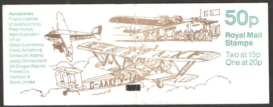 (image for) FB55 / DB14(14) + BMB Aeroplanes No.1 50p Folded Booklet